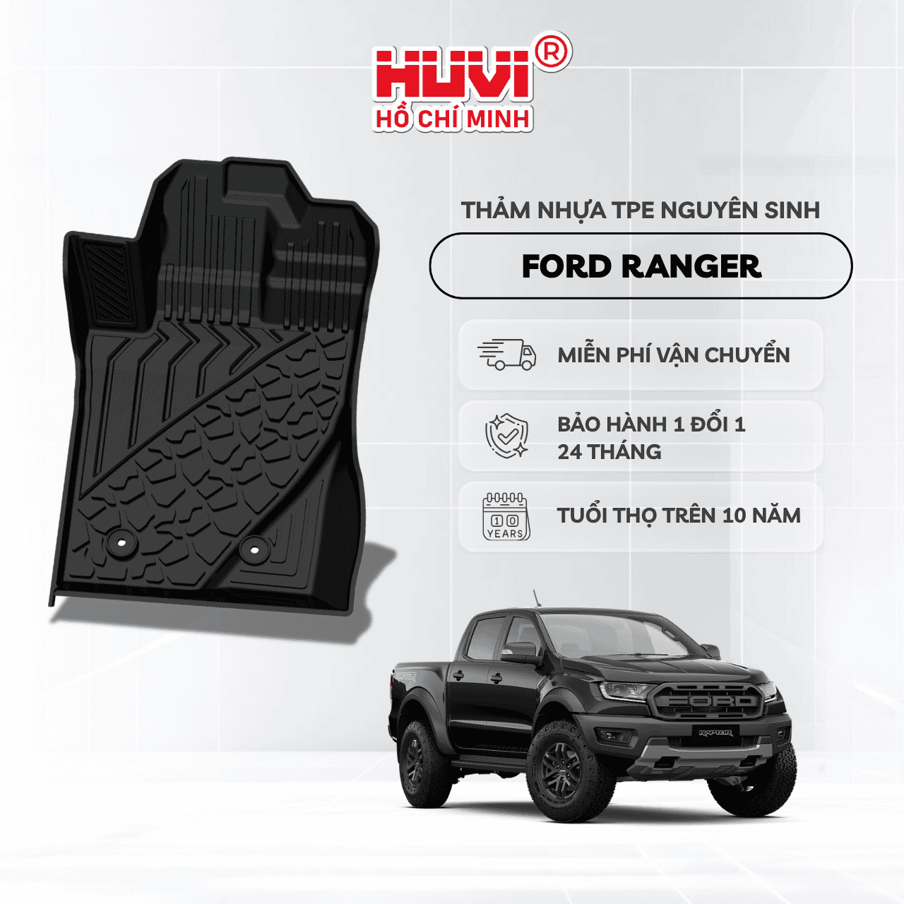 Thảm Lót Sàn Ford Ranger (2023+)