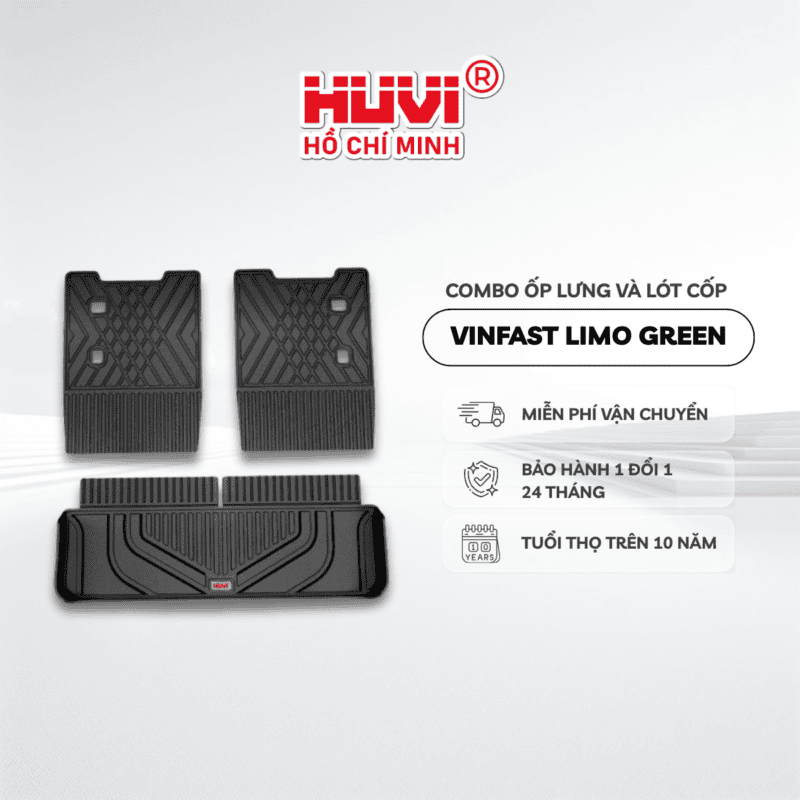 Combo Ốp Lưng Ghế Và Lót Cốp VinFast Limo Green